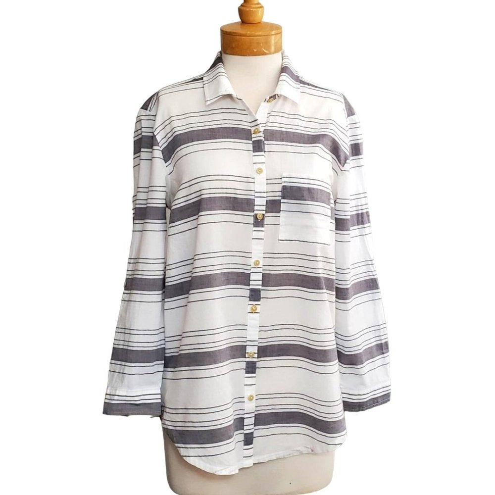 Matilda Jane & Joanna Gaines Made Ready Womens Button Up Shirt Cotton Sz M